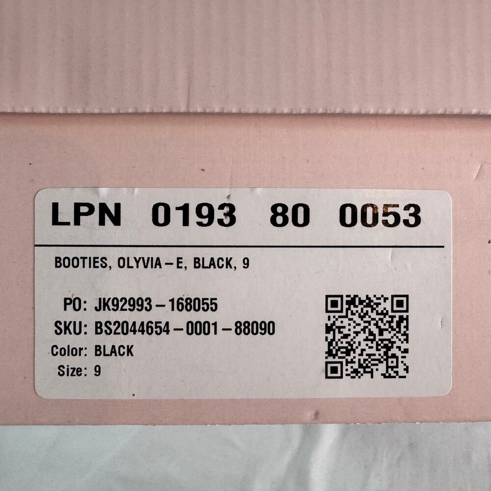 JustFab Olivia-E Black Ankle Booties Sz 9 Pointed Toe Block Heel Zip NIB - Picture 9 of 10